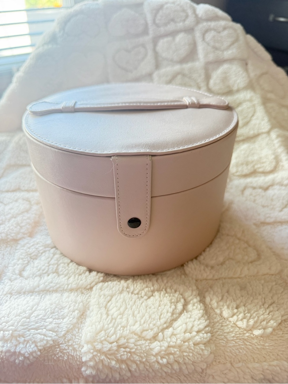 Valentino Pink Round Jewelry/ Make up bag
